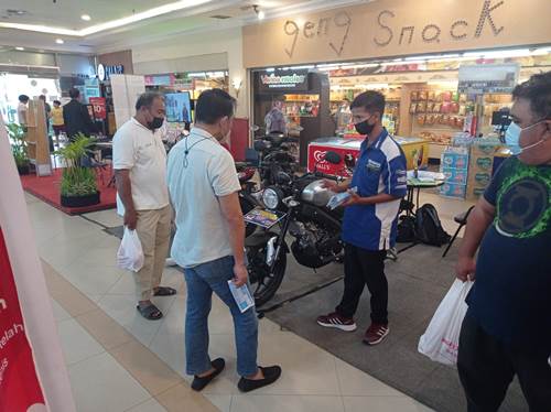 Pameran sepeda motor Yamaha di Mal Pekanbaru, Rabu (29/9/2021).